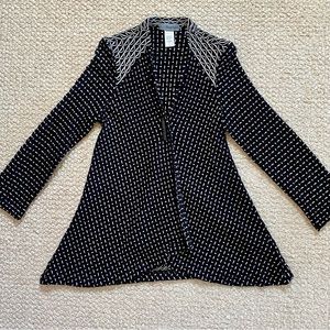 Moonlight by Y&S Fashion Design black/white patterned button-front jacket